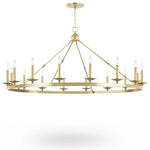 Allendale Chandelier Lare in Aged Brass