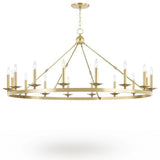 Allendale Chandelier Lare in Aged Brass