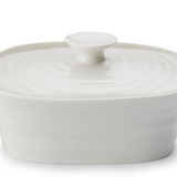 White Covered Butter Dish