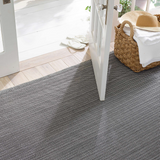Herringbone Shale/White Handwoven Indoor/Outdoor Rug