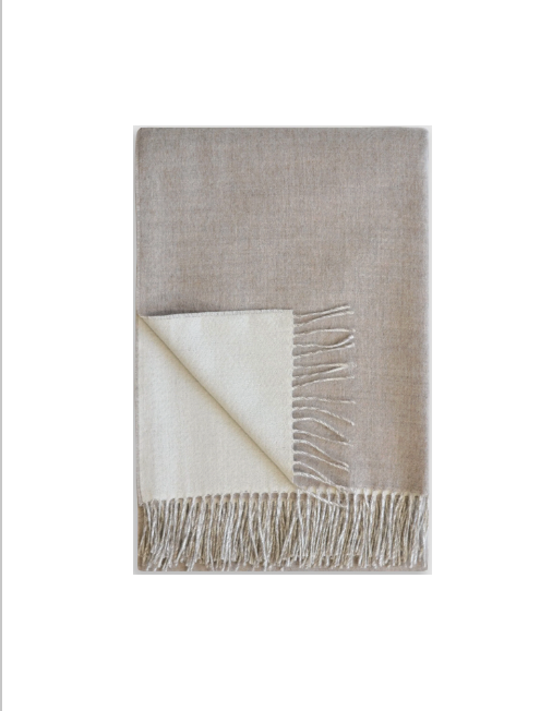 Quebec Throw in Ivory Latte