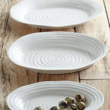 White Large White Oval Platter