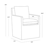 Glenrose Wheeled Dining Chair