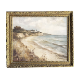 Vintage Coastline | French Brass Gold Mould Framed Art