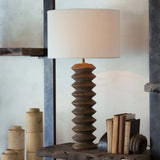 Accordion Table Lamp in Natural Birch Wood
