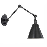 Alloy Swing Arm Lighting Sconce in Deep Patina Bronze