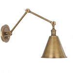 Alloy Swing Arm Lighting Sconce in Warm Brass