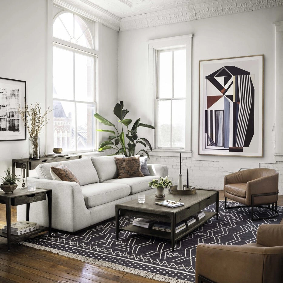 Four Hands Colt Sofa in Aldred Silver