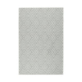 Diamond Platinum/White Machine Washable Rug