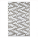 Crisscross Platinum Handwoven Indoor/Outdoor Rug