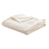 Miguel Ivory Muslin Throw Blanket