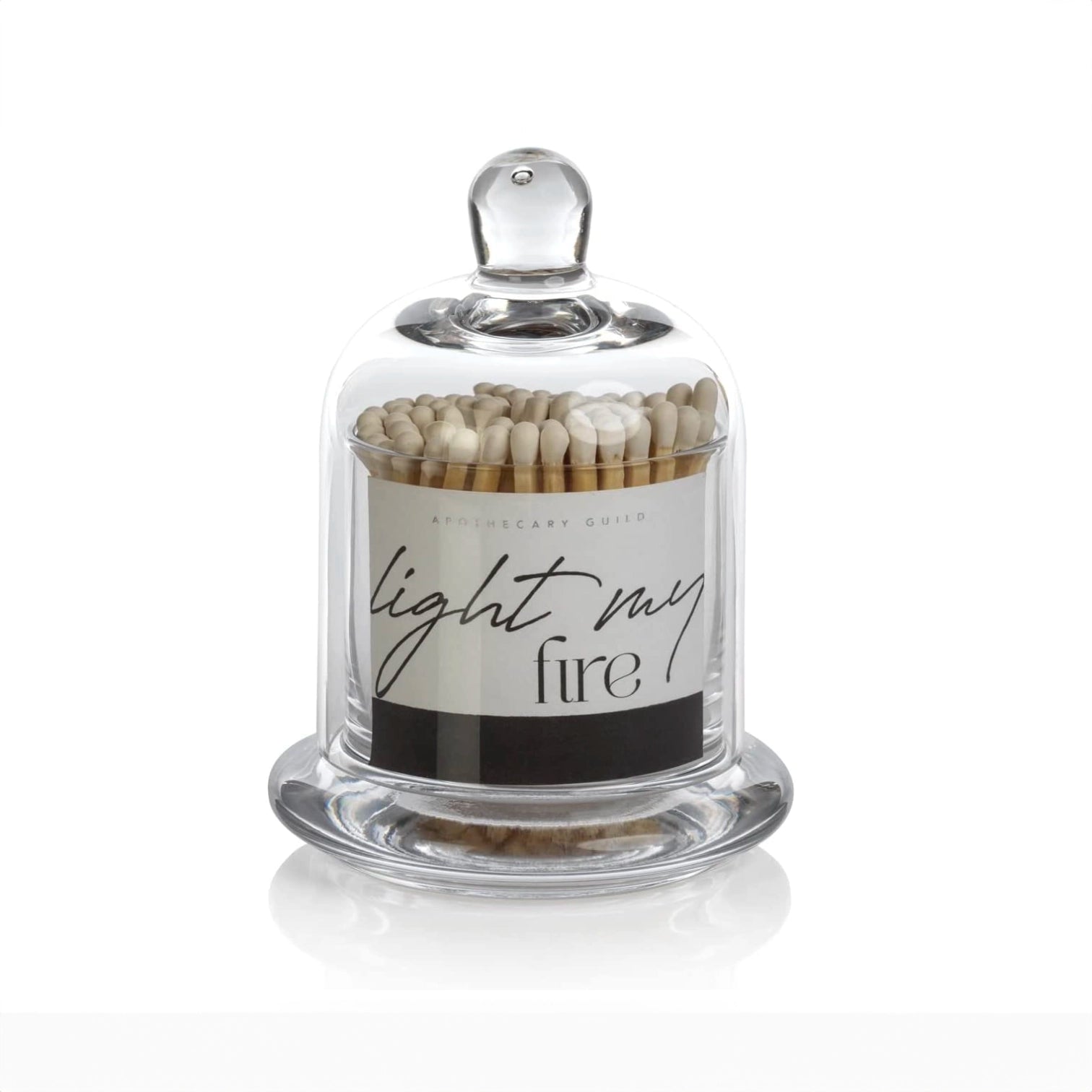 'Light My Fire' Matches Glass Cloche